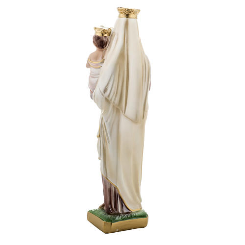 Our Lady of Carmel, pearlized plaster statue, 30 cm 4