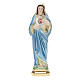 Estatua Inmaculado Corazón de María yeso nacarado 30 cm. s1
