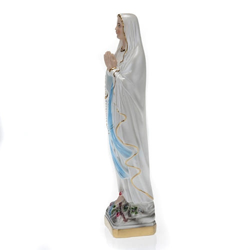 Our Lady of Lourdes, pearlized plaster statue, 30 cm 4