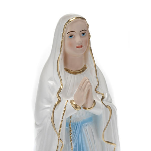 Statue Notre Dame de Lourdes plâtre perlé 30 2