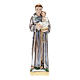 Estatua San Antonio con niño yeso nacarado 30 cm. s1