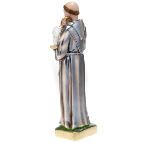 Saint Anthony with infant Jesus, pearlized plaster statue, 30 cm 4
