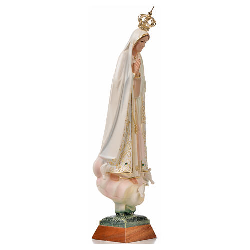 Statue Notre Dame de Fatima avec colombe peinte 45 cm 8