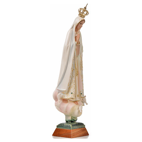 Statue Notre Dame de Fatima avec colombe peinte 45 cm 4
