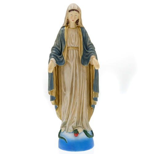 Estatua Virgen Milagrosa resina colorada 40 cm. 1