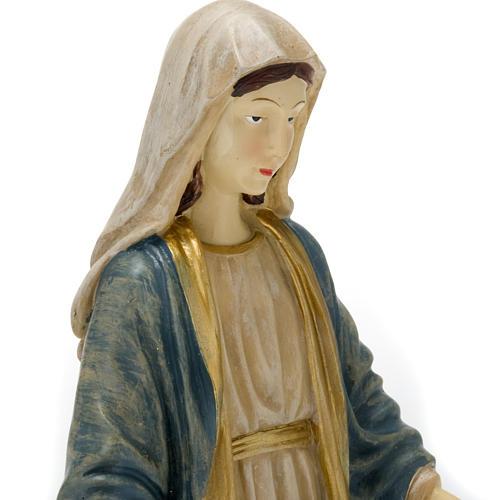 Estatua Virgen Milagrosa resina colorada 40 cm. 2