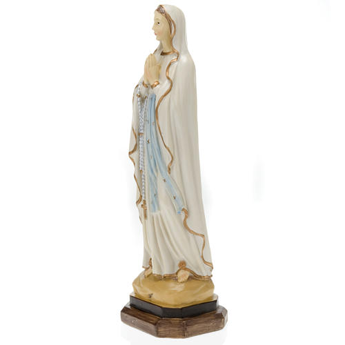 Estatua Nuestra Señora de Lourdes colorada 40 cm. 3