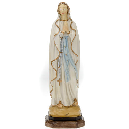 Statue Notre Dame de Lourdes résine colorée 40 cm 1
