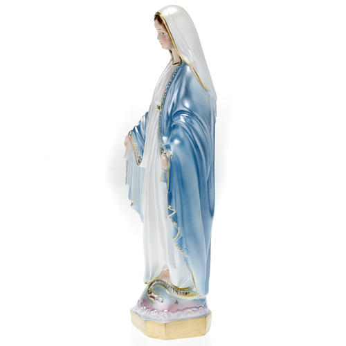 Estatua Virgen Milagrosa yeso nacarado 30 cm. 4