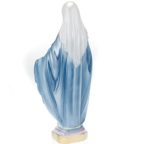 Estatua Virgen Milagrosa yeso nacarado 30 cm. 5