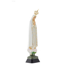 Estatua Nuestra Señora de Fatima corona ojos cristal 35 cm.