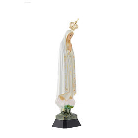 Statue Notre Dame de Fatima couronne yeux cristal 35 cm