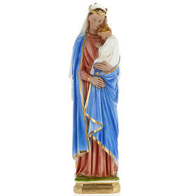 Statue Heiliger Maria mit Jesuskind, Gips 60 cm