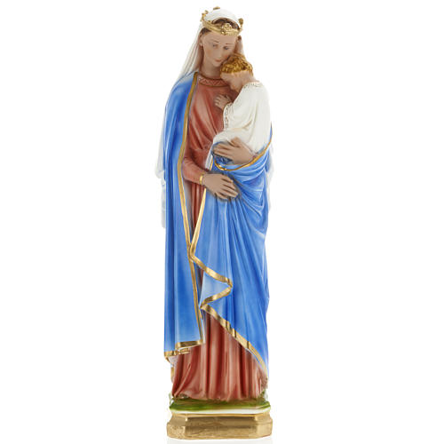 Statue Heiliger Maria mit Jesuskind, Gips 60 cm 1