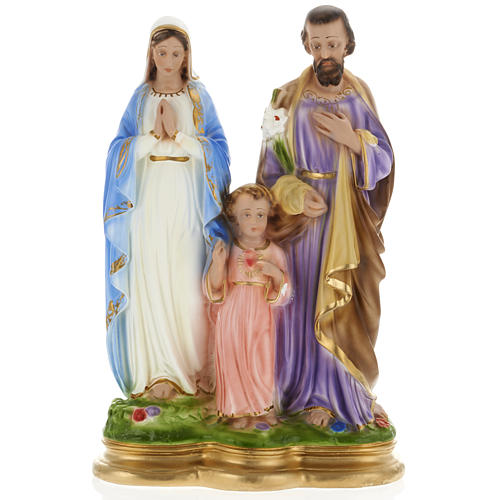 Statue Sainte Famille plâtre 40 cm 1