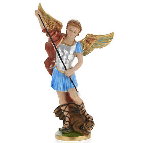 Saint Michael Archangel statue in plaster, 40 cm