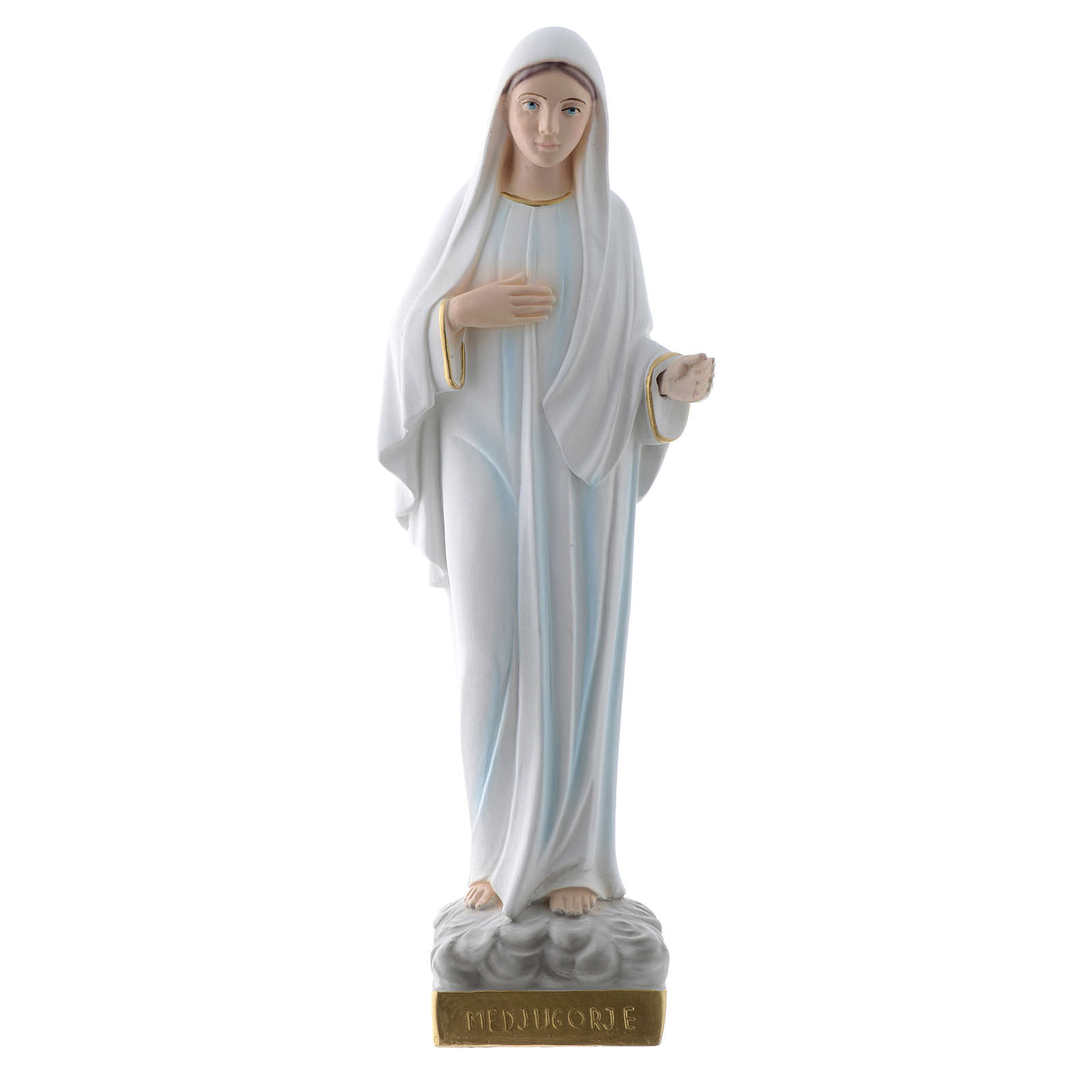 Our Lady of Medjugorje statue in plaster, 30 cm | online ...