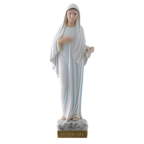 Statua Madonna Medjugorje 30 cm gesso 1