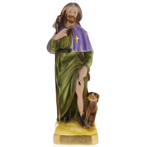 Statua San Rocco 30 cm gesso 1