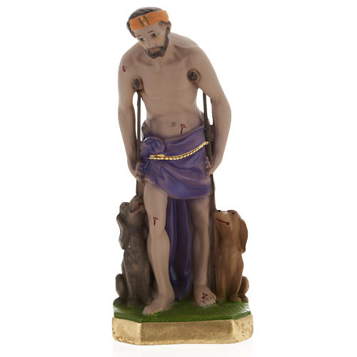 Statue Heiliger Lazarus, Gips 30 cm 1