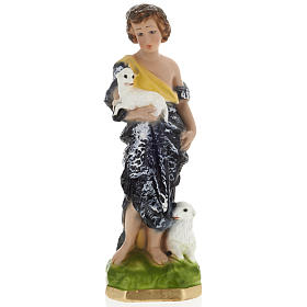 Statue Heiliger Johannes, Kind, Gips 30 cm