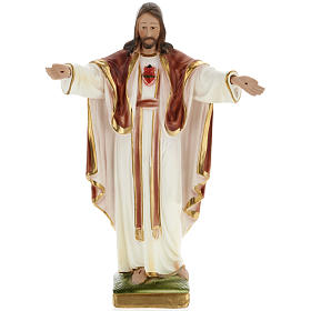 Statue Heiliges Herz Jesu, Gips 30 cm