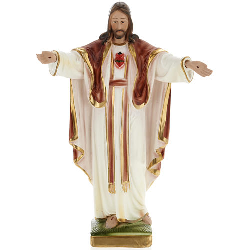 Statue Heiliges Herz Jesu, Gips 30 cm 1