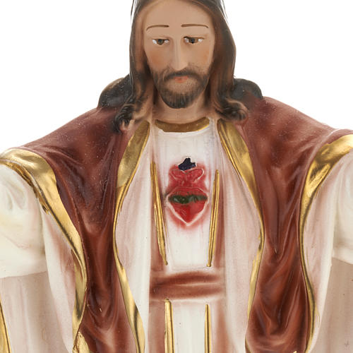 Statue Heiliges Herz Jesu, Gips 30 cm 2