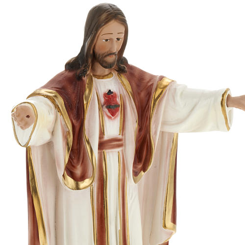 Statue Heiliges Herz Jesu, Gips 30 cm 4