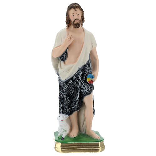 Statue heiliger Johannes der Täufer, Gips 30 cm 1