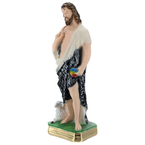 Statue heiliger Johannes der Täufer, Gips 30 cm 2
