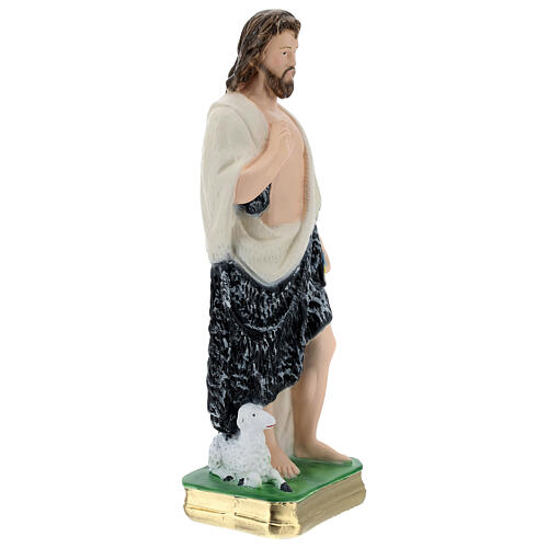 Statue heiliger Johannes der Täufer, Gips 30 cm 3