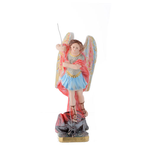 Heiligenfigur, Erzengel Michael, Gips 30 cm 1