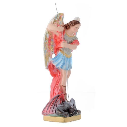 Saint Michael statue in plaster, 30 cm 3