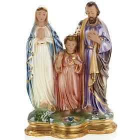 Statua Sacra Famiglia 30 cm gesso madreperlato