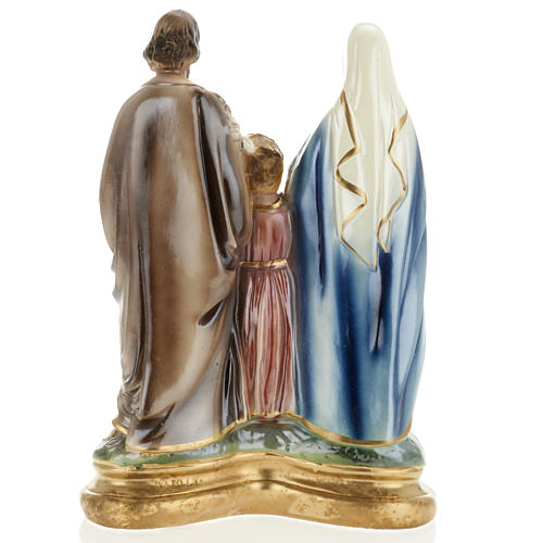 Statua Sacra Famiglia 30 cm gesso madreperlato 4
