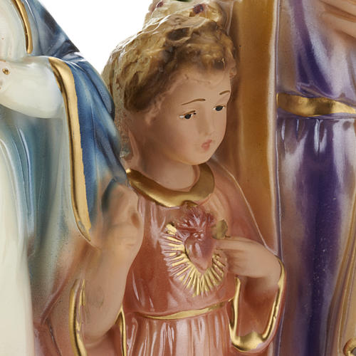 Statua Sacra Famiglia 30 cm gesso madreperlato 5