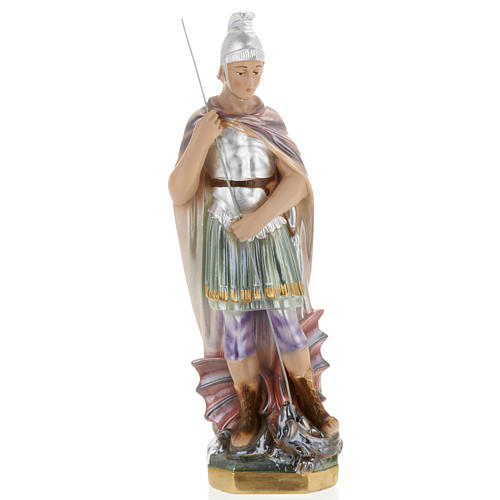 Statue heiliger Georg, Gips 30 cm 1