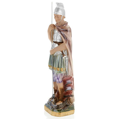 Statue heiliger Georg, Gips 30 cm 4