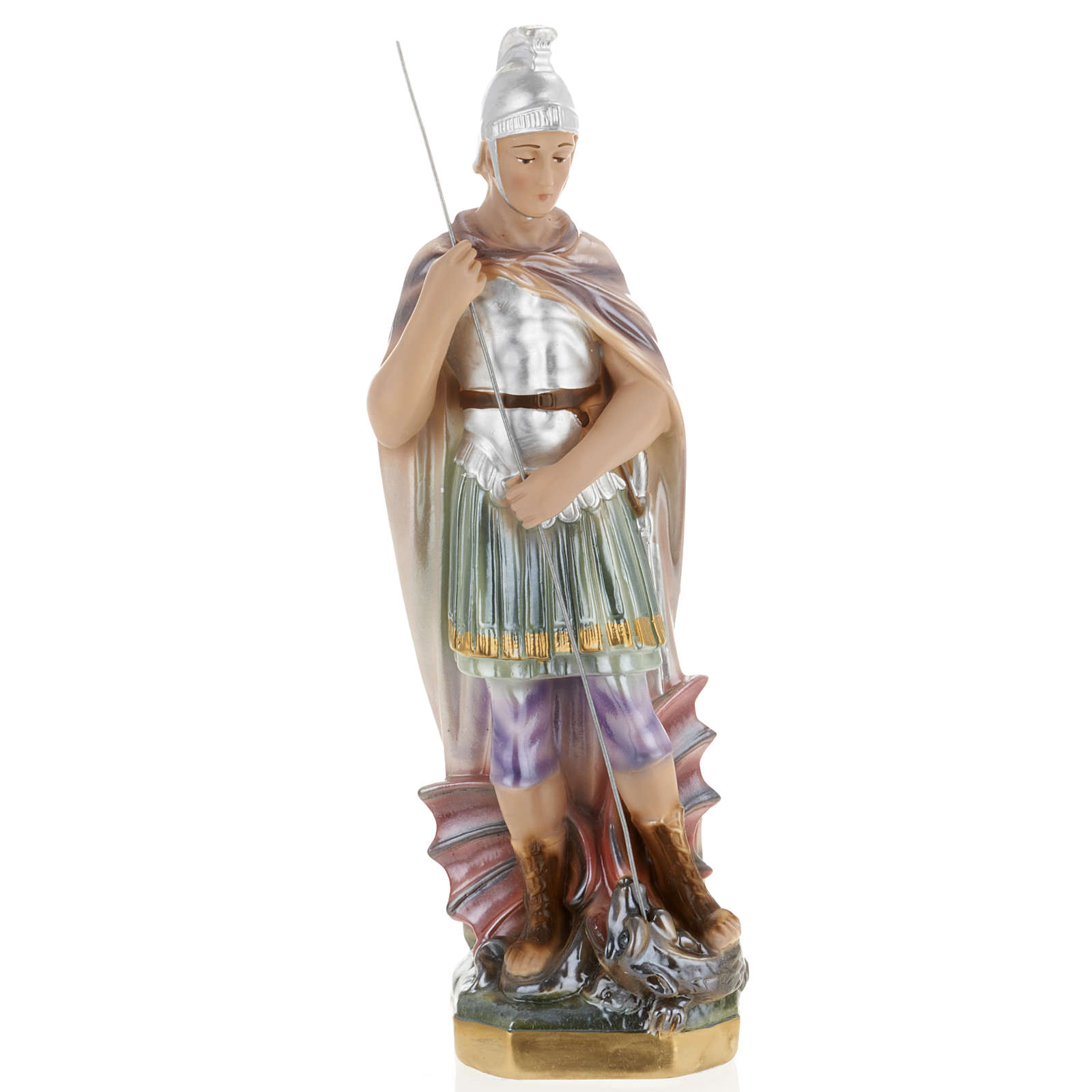 Saint George statue in plaster, 30 cm | online sales on HOLYART.co.uk