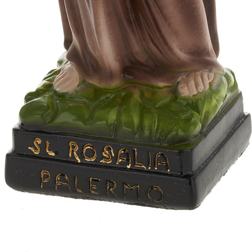 Statue Sainte Rosalie plâtre 30 cm 3