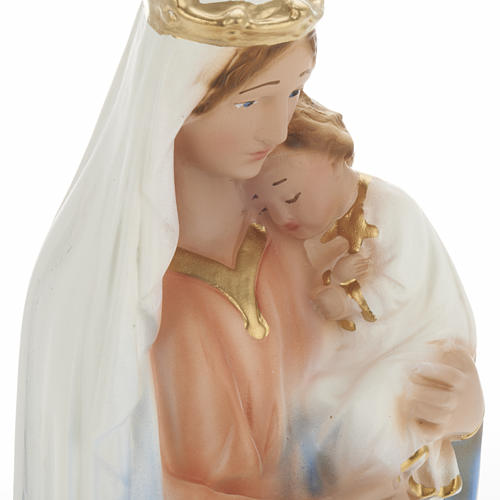 Blessed Mary with baby Jesus statue in plaster, 30 cm 2