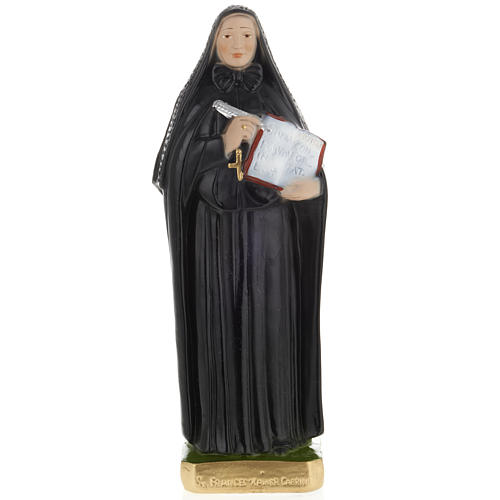 Statue Heilige Franziska Cabrini, Gips 30 cm 1