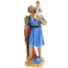 Statue Heiliger Christophorus, Gips 30 cm