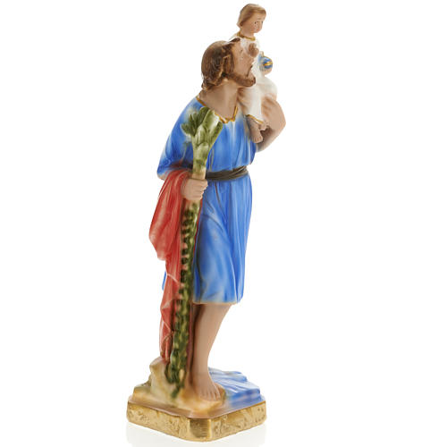 Statue Heiliger Christophorus, Gips 30 cm 3