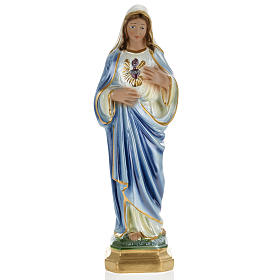 Sacred Heart of Mary statue in plaster, 30 cm