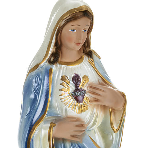 Sacred Heart of Mary statue in plaster, 30 cm 2