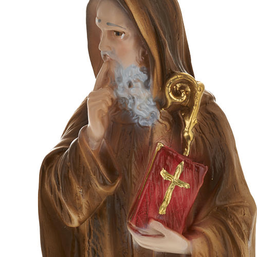 Statue Heiliger Benedikt, Gips 30 cm 2