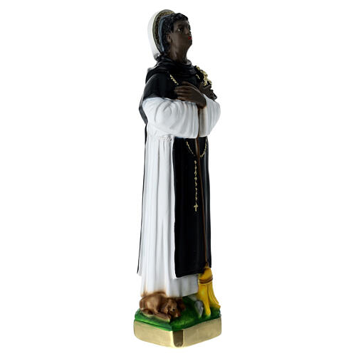 Statue Heiliger Martin von Porres, Gips 30 cm 2