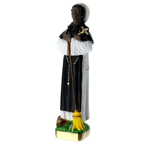 Statue Heiliger Martin von Porres, Gips 30 cm 3